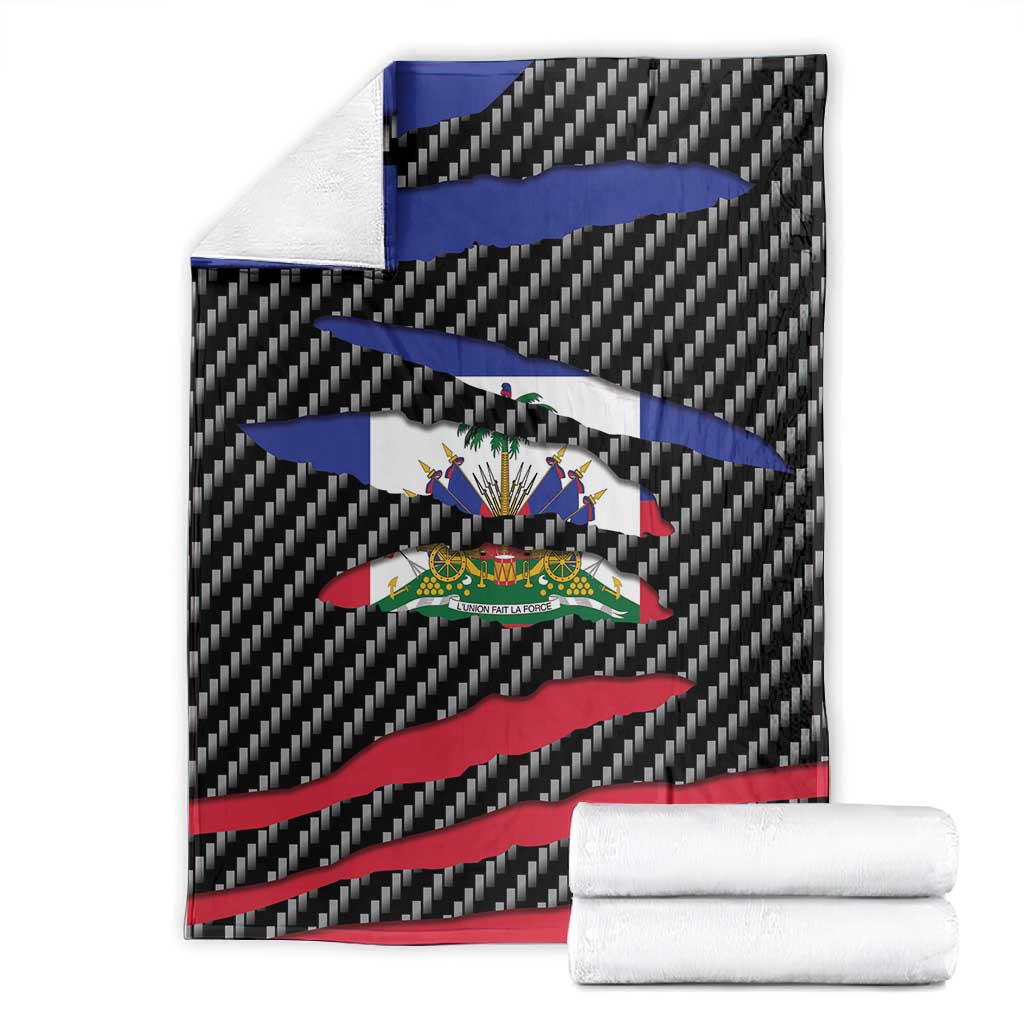 Black Haitians Beast Blanket Ripped Flag Graphic - African Pride