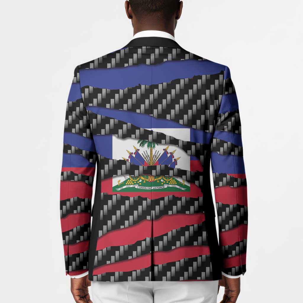 Black Haitians Beast Blazer Ripped Flag Graphic