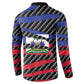 Black Haitians Beast Button Sweatshirt Ripped Flag Graphic