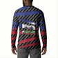Black Haitians Beast Button Sweatshirt Ripped Flag Graphic