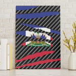 Black Haitians Beast Canvas Wall Art Ripped Flag Graphic - African Pride