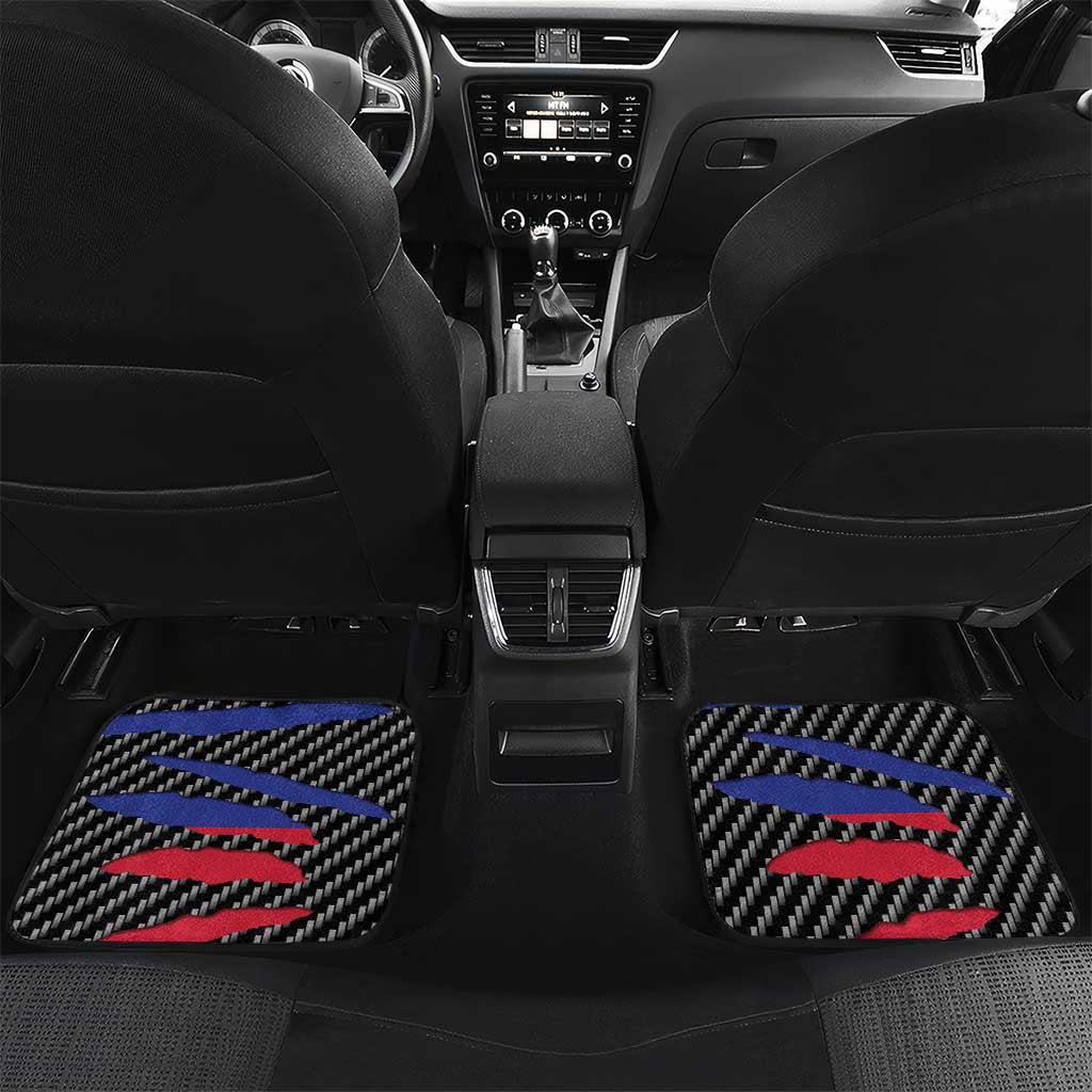 Black Haitians Beast Car Mats Ripped Flag Graphic - African Pride