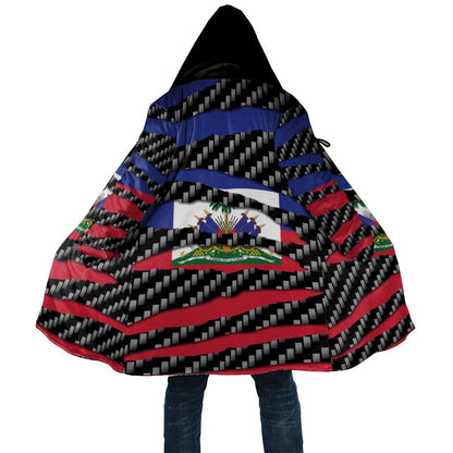 Black Haitians Beast Cloak Ripped Flag Graphic