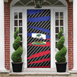 Black Haitians Beast Door Cover Ripped Flag Graphic