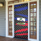 Black Haitians Beast Door Cover Ripped Flag Graphic