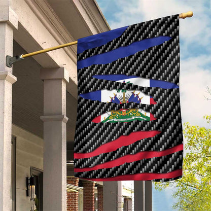 Black Haitians Beast Garden Flag Ripped Flag Graphic - African Pride