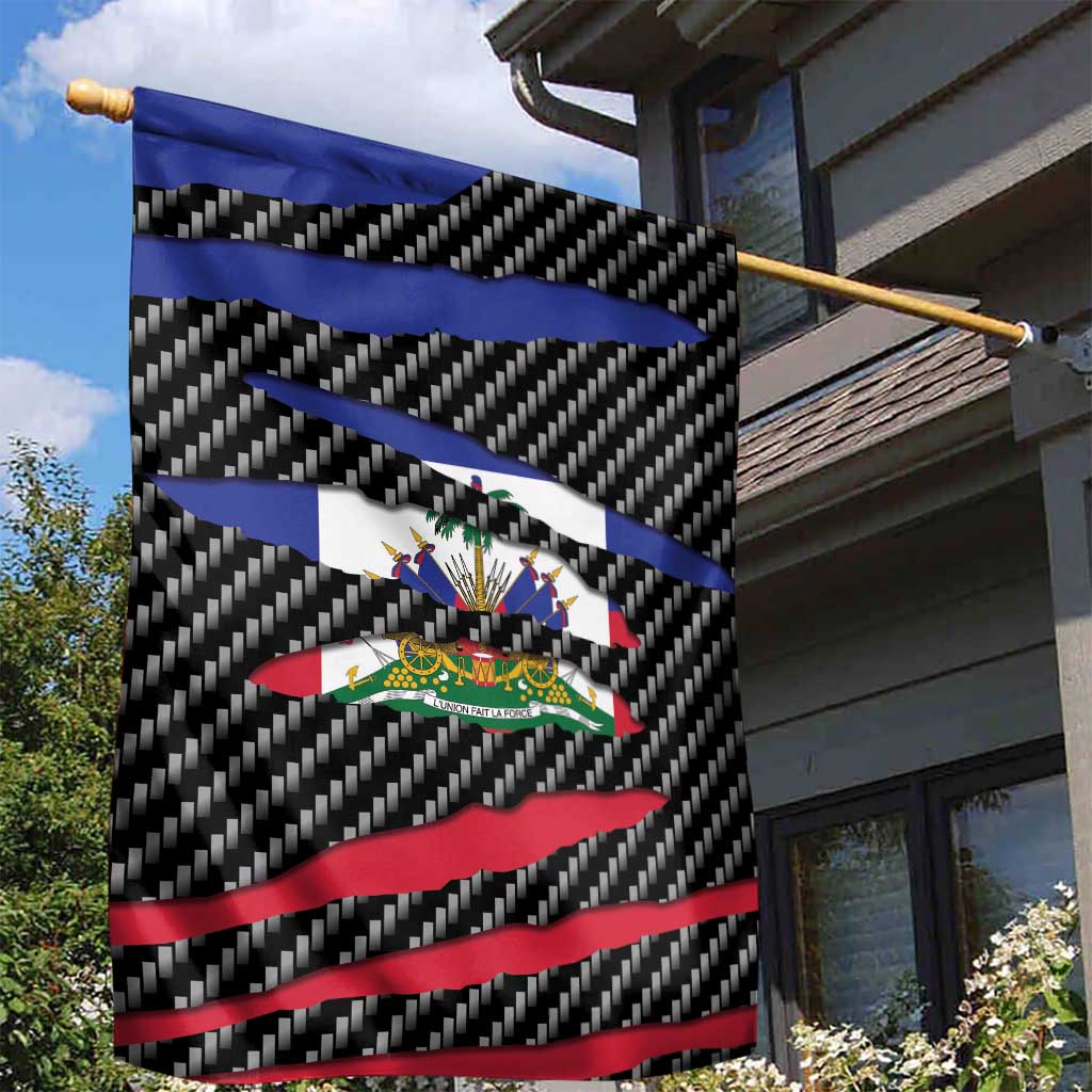 Black Haitians Beast Garden Flag Ripped Flag Graphic - African Pride