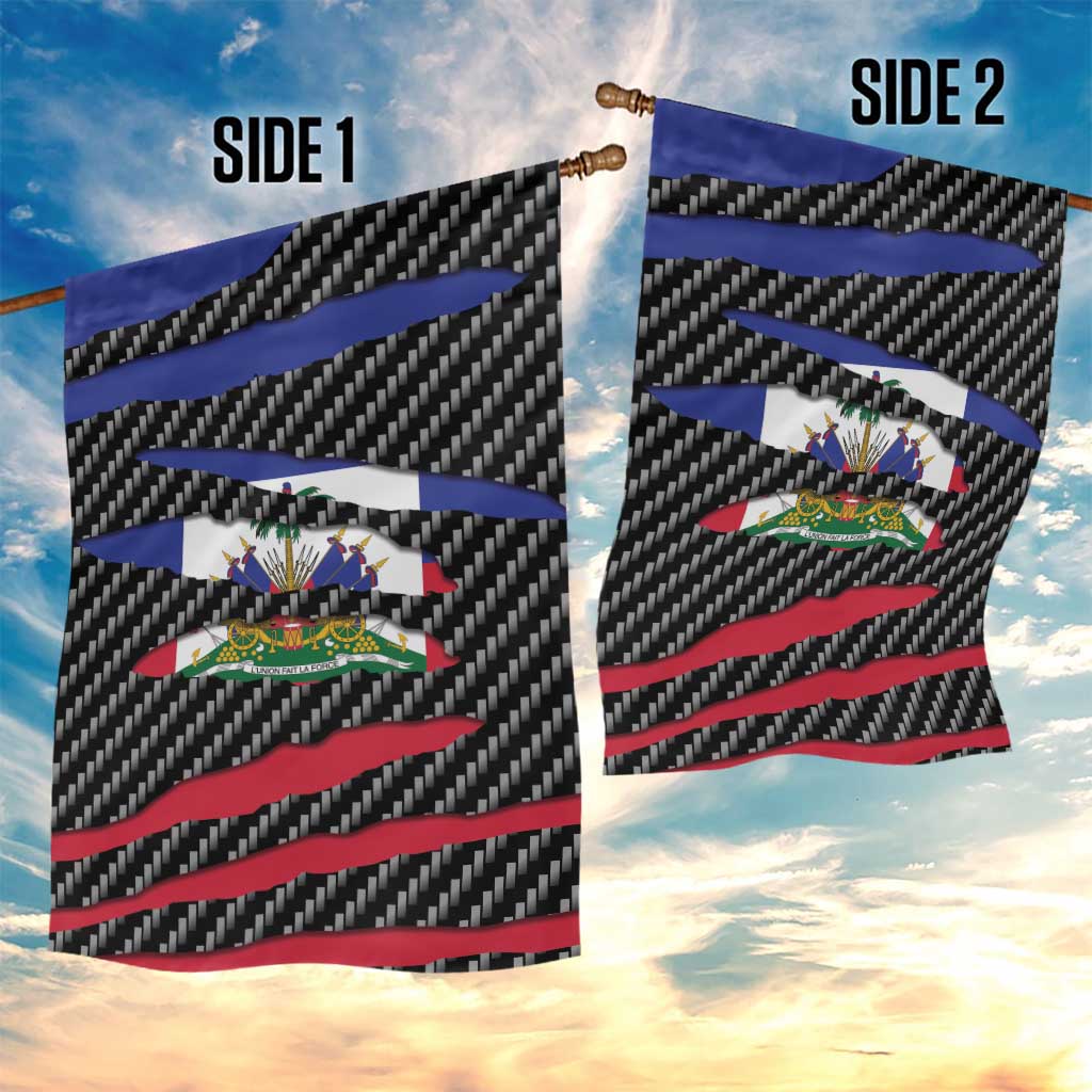 Black Haitians Beast Garden Flag Ripped Flag Graphic - African Pride