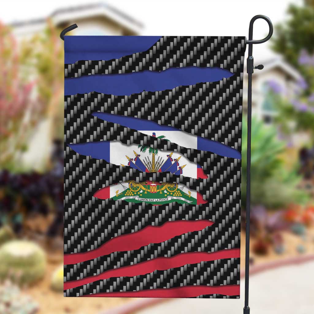 Black Haitians Beast Garden Flag Ripped Flag Graphic - African Pride