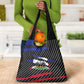 Black Haitians Beast Grocery Bag Ripped Flag Graphic - African Pride