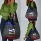 Black Haitians Beast Grocery Bag Ripped Flag Graphic - African Pride