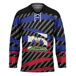 Black Haitians Beast Hockey Jersey Ripped Flag Graphic