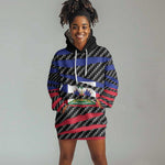 Black Haitians Beast Hoodie Dress Ripped Flag Graphic - African Pride