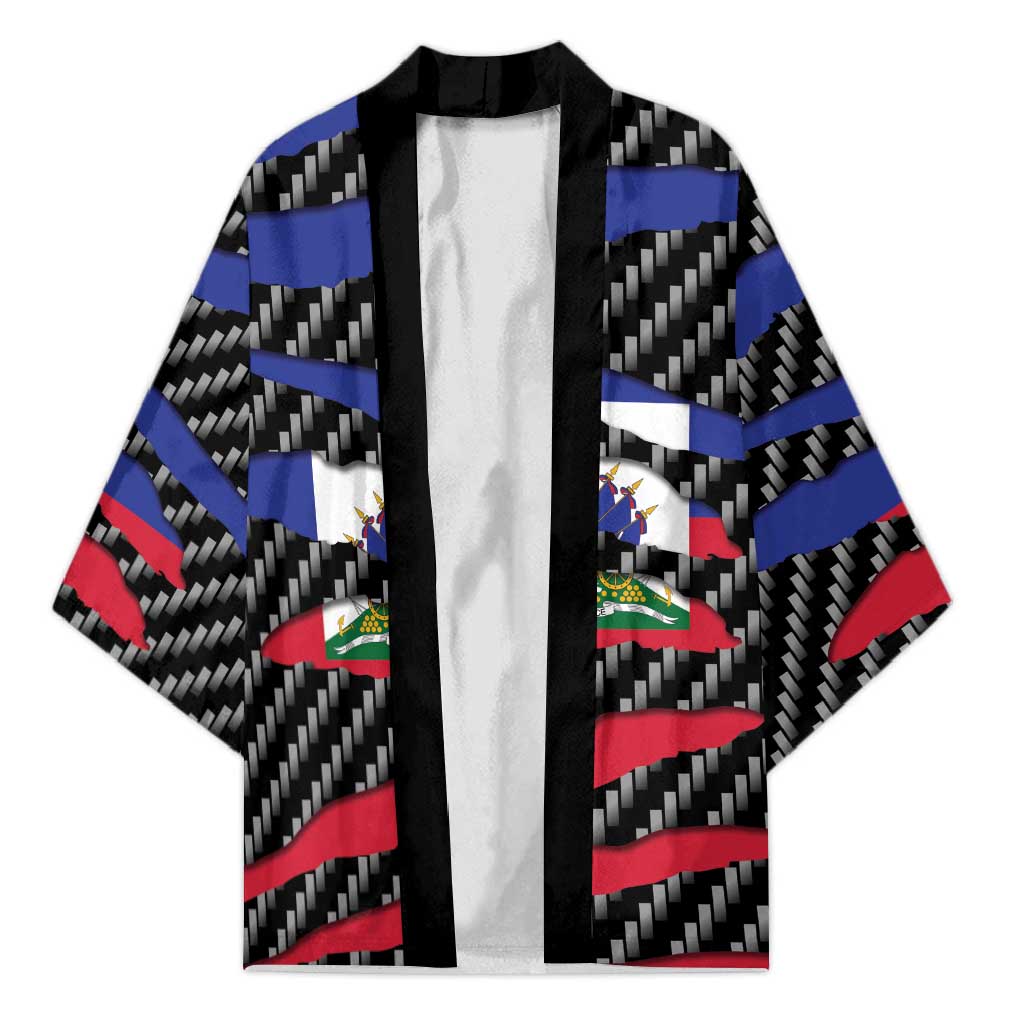 Black Haitians Beast Kimono Ripped Flag Graphic