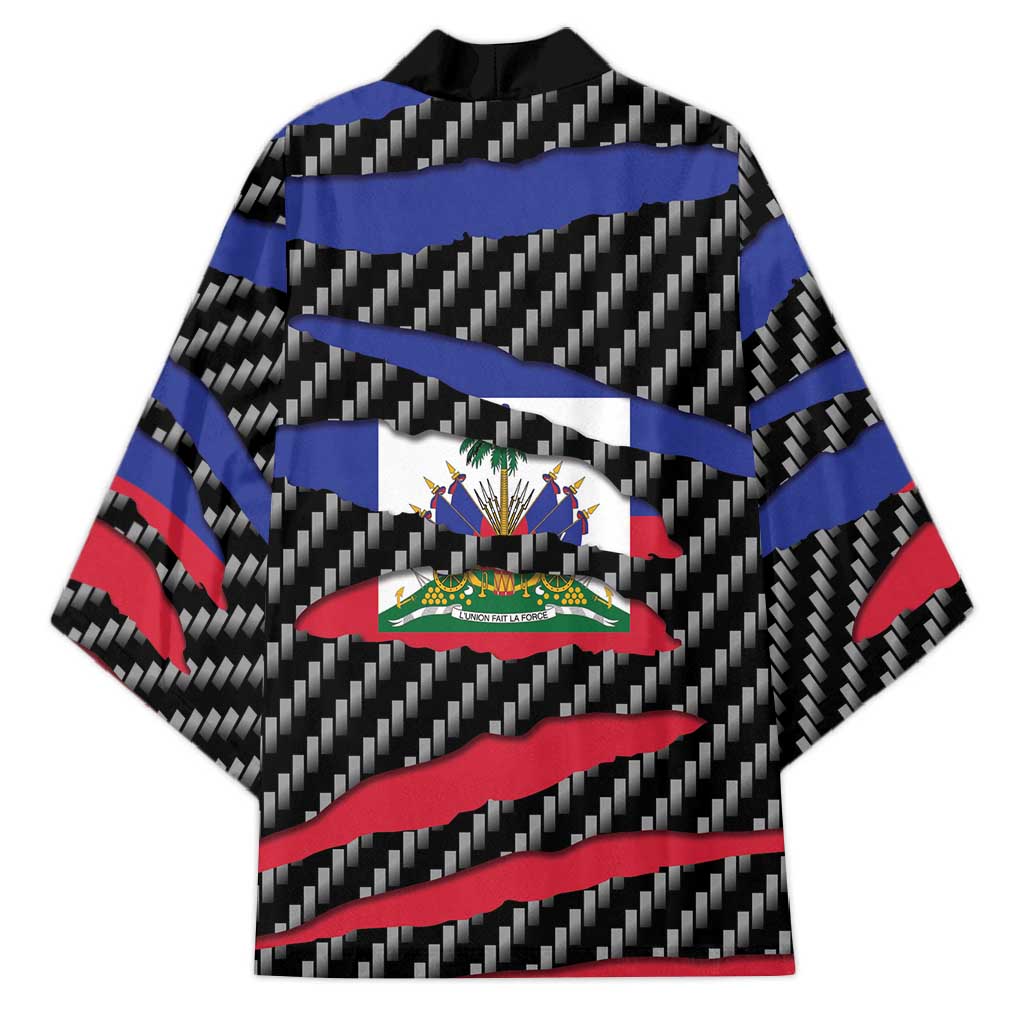 Black Haitians Beast Kimono Ripped Flag Graphic