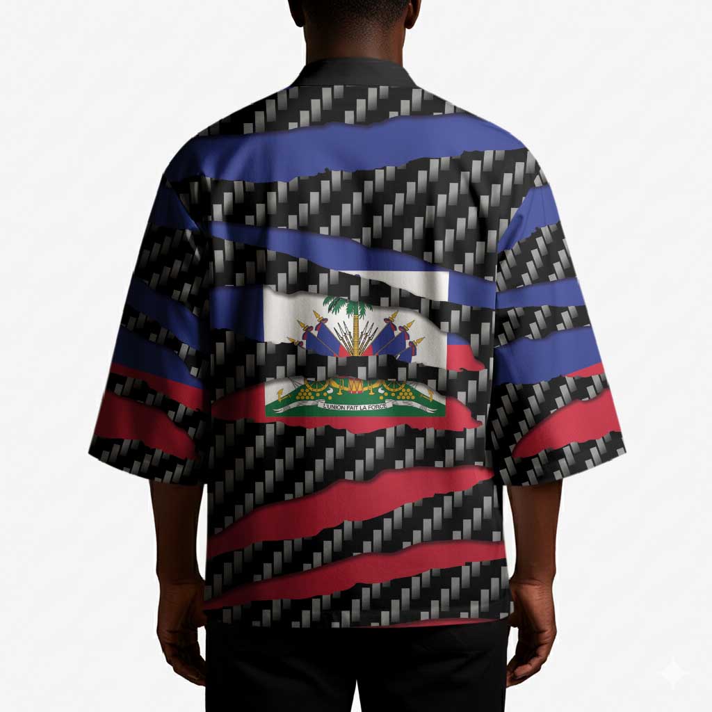 Black Haitians Beast Kimono Ripped Flag Graphic
