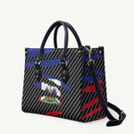 Black Haitians Beast Leather Bag Ripped Flag Graphic