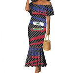 Black Haitians Beast Mermaid Dress Ripped Flag Graphic LT19