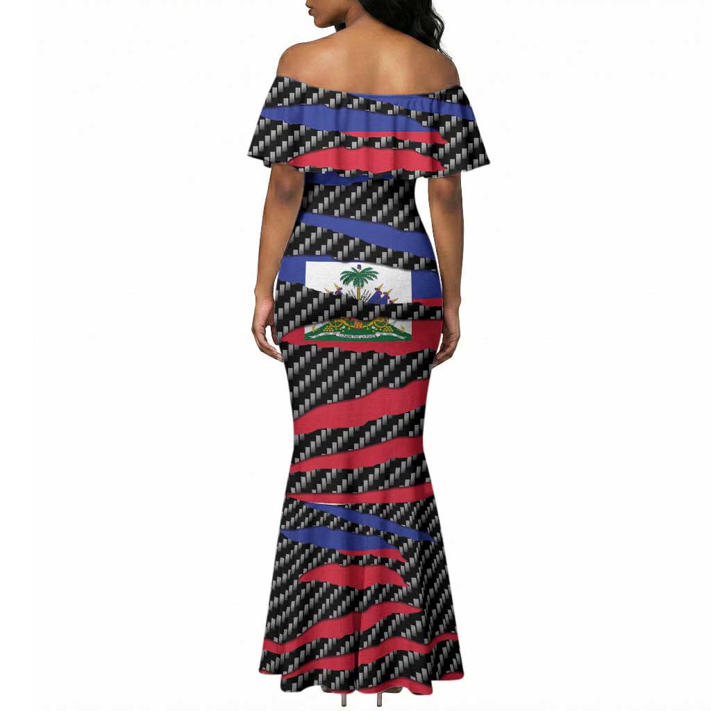 Black Haitians Beast Mermaid Dress Ripped Flag Graphic LT19