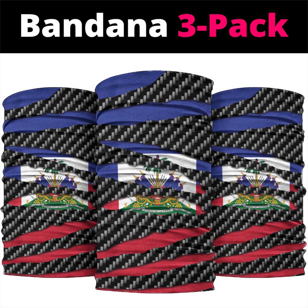 Black Haitians Beast Neck Gaiter Ripped Flag Graphic - African Pride