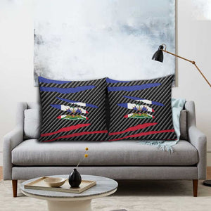 Black Haitians Beast Pillow Cover Ripped Flag Graphic