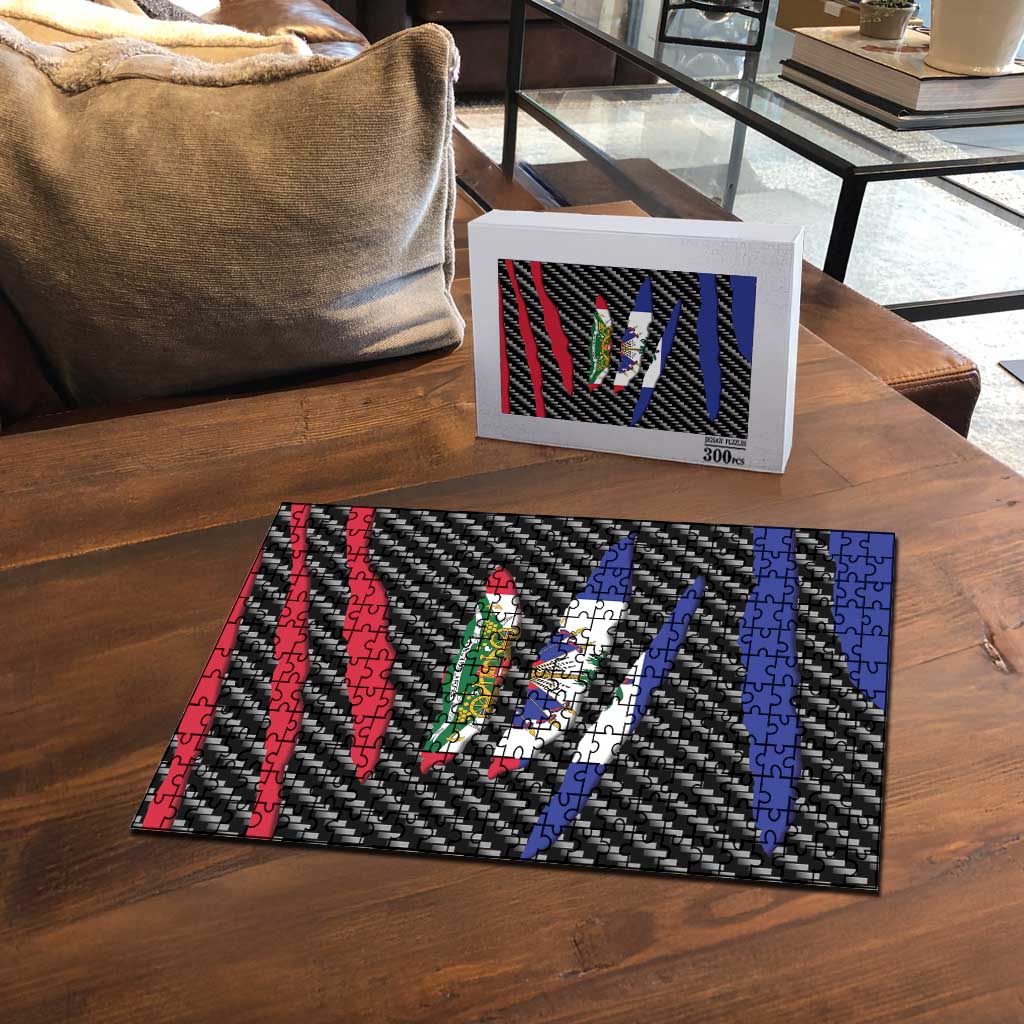Black Haitians Beast Puzzle Ripped Flag Graphic
