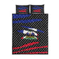 Black Haitians Beast Quilt Bed Set Ripped Flag Graphic - African Pride