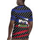 Black Haitians Beast Rugby Jersey Ripped Flag Graphic LT19