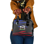 Black Haitians Beast Shoulder Handbag Ripped Flag Graphic - African Pride