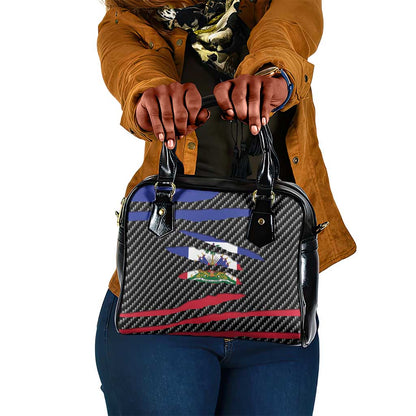 Black Haitians Beast Shoulder Handbag Ripped Flag Graphic - African Pride