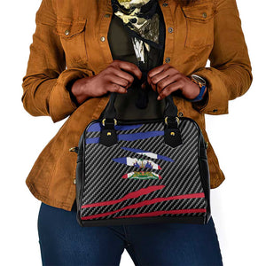 Black Haitians Beast Shoulder Handbag Ripped Flag Graphic - African Pride