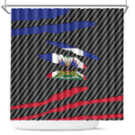 Black Haitians Beast Shower Curtain Ripped Flag Graphic - African Pride