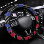 Black Haitians Beast Steering Wheel Cover Ripped Flag Graphic - African Pride
