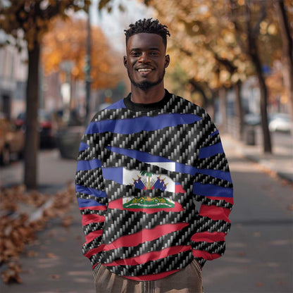 Black Haitians Beast Sweatshirt Ripped Flag Graphic - African Pride