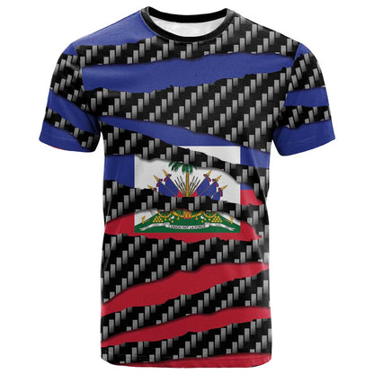 Black Haitians Beast T shirt Ripped Flag Graphic LT19