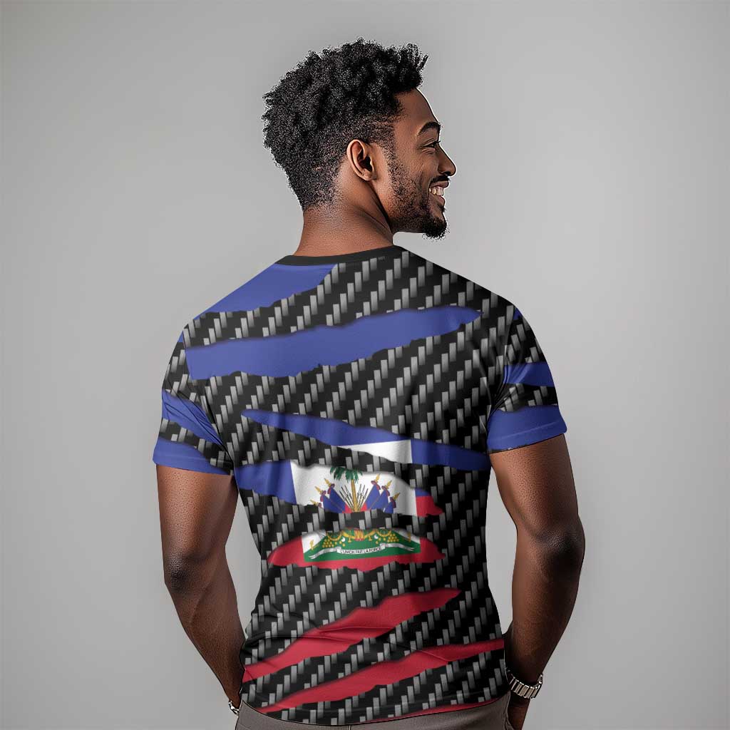 Black Haitians Beast T shirt Ripped Flag Graphic LT19