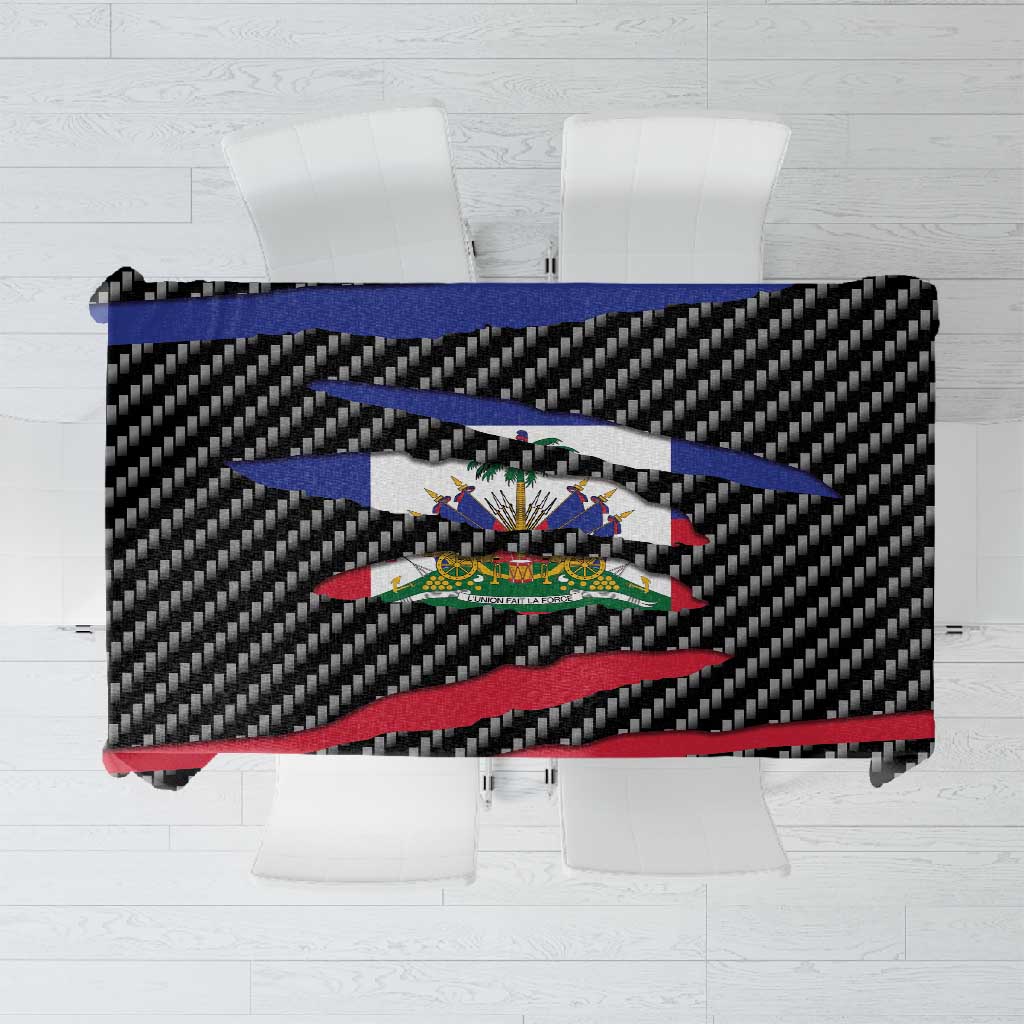 Black Haitians Beast Tablecloth Ripped Flag Graphic - African Pride
