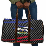 Black Haitians Beast Travel Bag Ripped Flag Graphic