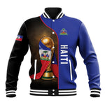Personalized Afro Haiti Football 2026 Baseball Jacket Trophy Flag Pride Art