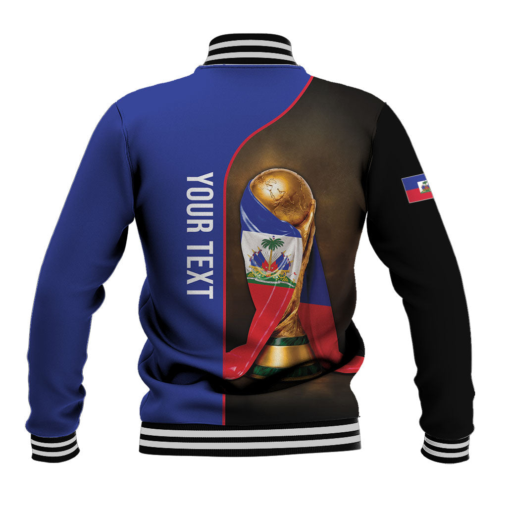 Personalized Afro Haiti Football 2026 Baseball Jacket Trophy Flag Pride Art