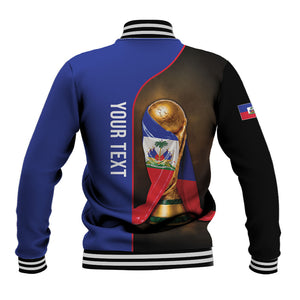 Personalized Afro Haiti Football 2026 Baseball Jacket Trophy Flag Pride Art