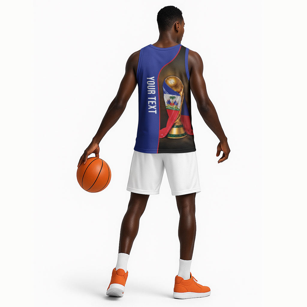 Personalized Afro Haiti Football 2026 Basketball Jersey Trophy Flag Pride Art