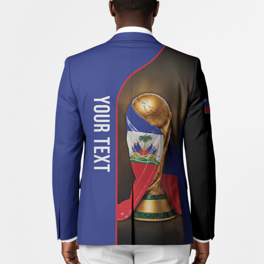 Personalized Afro Haiti Football 2026 Blazer Trophy Flag Pride Art