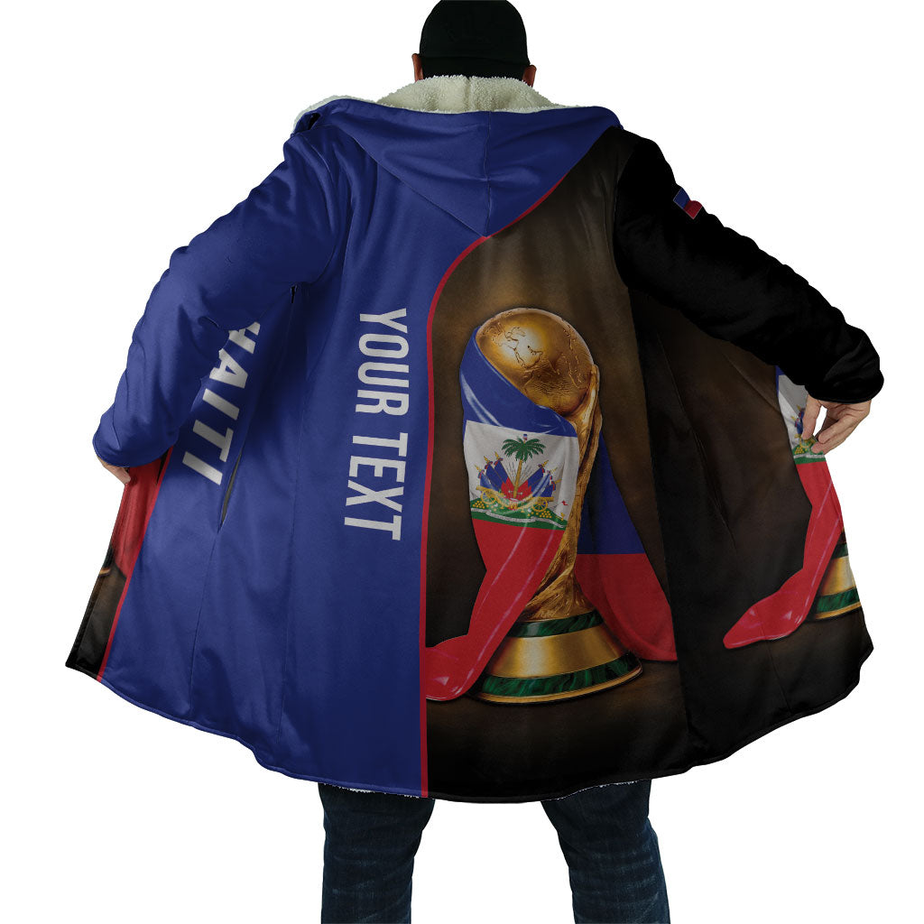 Personalized Afro Haiti Football 2026 Cloak Trophy Flag Pride Art
