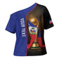 Personalized Afro Haiti Football 2026 Cross Shoulder Shirt Trophy Flag Pride Art