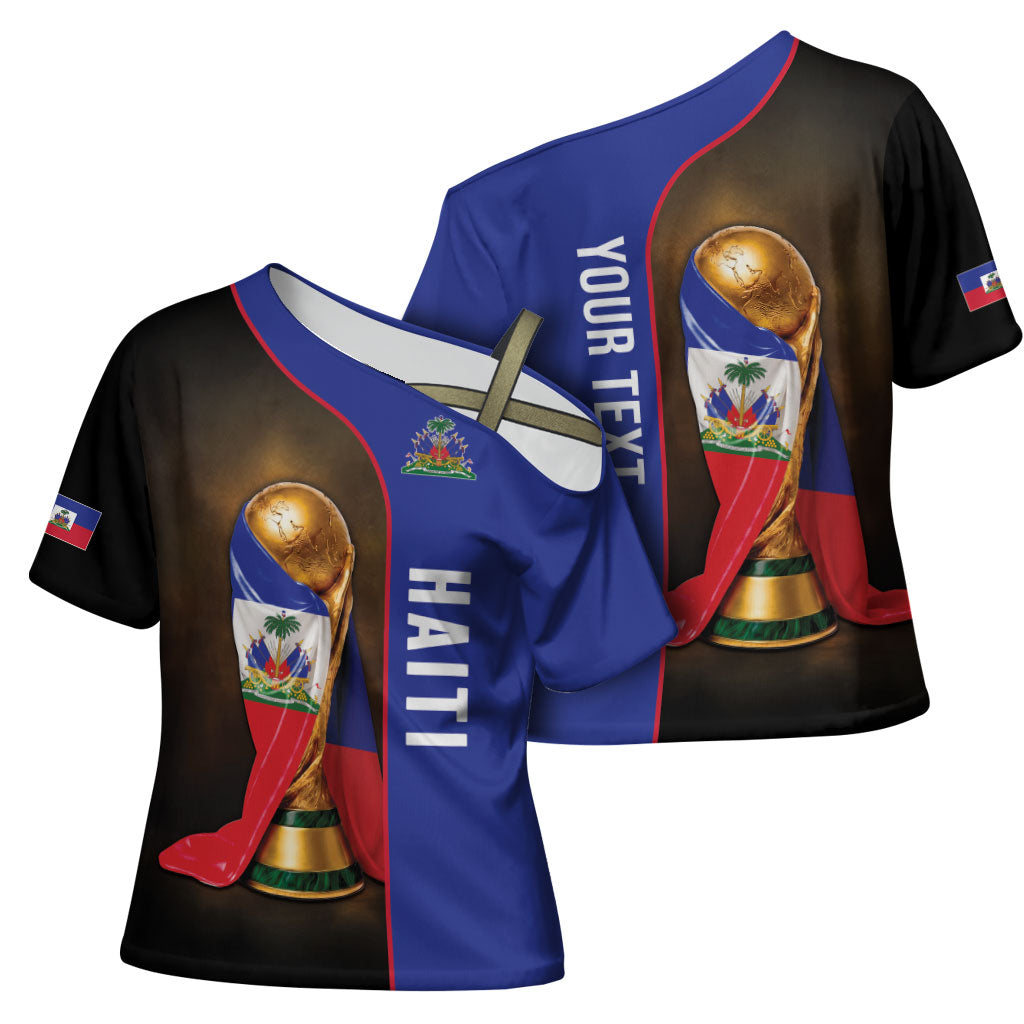 Personalized Afro Haiti Football 2026 Cross Shoulder Shirt Trophy Flag Pride Art