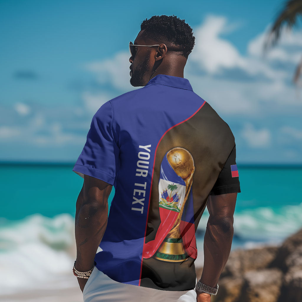 Personalized Afro Haiti Football 2026 Hawaiian Shirt Trophy Flag Pride Art