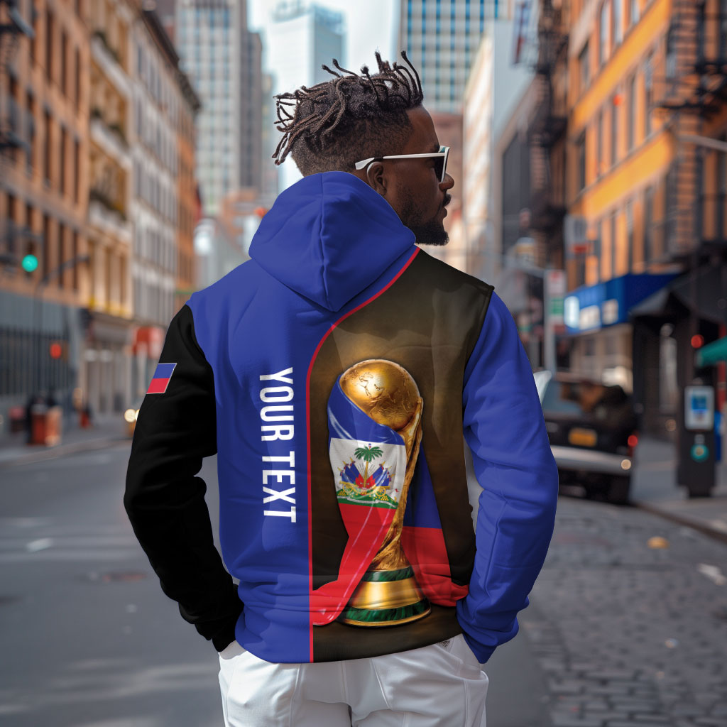 Personalized Afro Haiti Football 2026 Hoodie Trophy Flag Pride Art