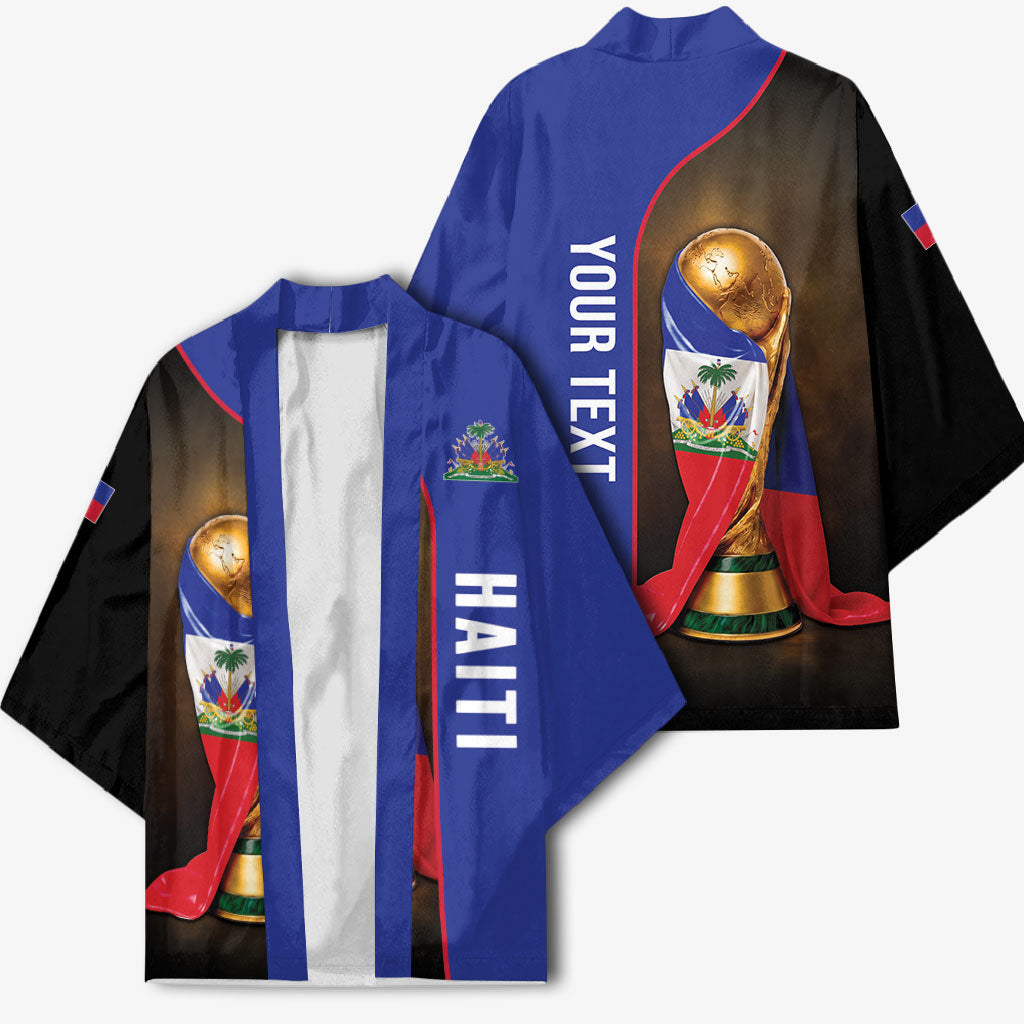 Personalized Afro Haiti Football 2026 Kimono Trophy Flag Pride Art