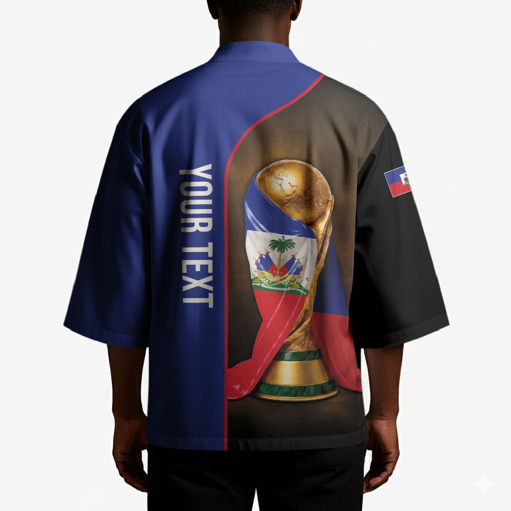 Personalized Afro Haiti Football 2026 Kimono Trophy Flag Pride Art
